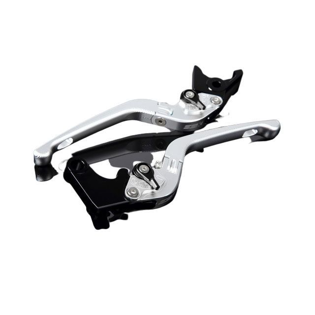SPEEDRA アルミビレットアジャストレバーセット 3D可倒式（レバー本体：マットシルバー） アジャスター マットブラック SPEEDRA