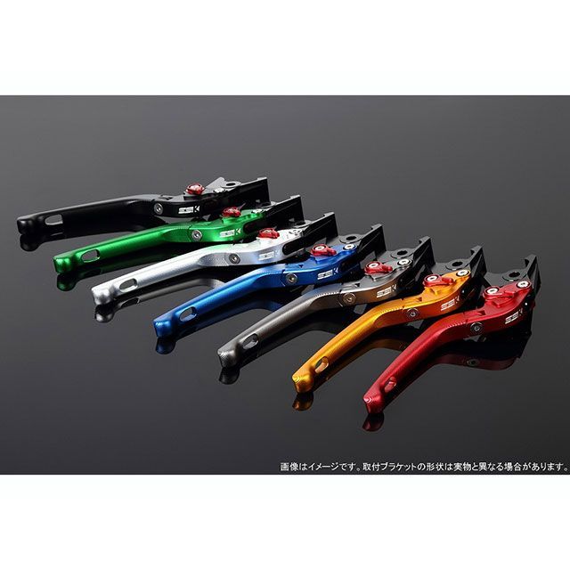 SPEEDRA Ninja ZX-14R ABS High Grade アルミビレットアジャストレバーセット 3D可倒式（レバー本体：マットブラック…_6