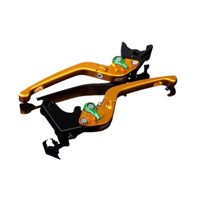 SPEEDRA アルミビレットアジャストレバーセット 3D可倒式（レバー本体：マットゴールド） アジャスター マットグリーン SPEEDRA