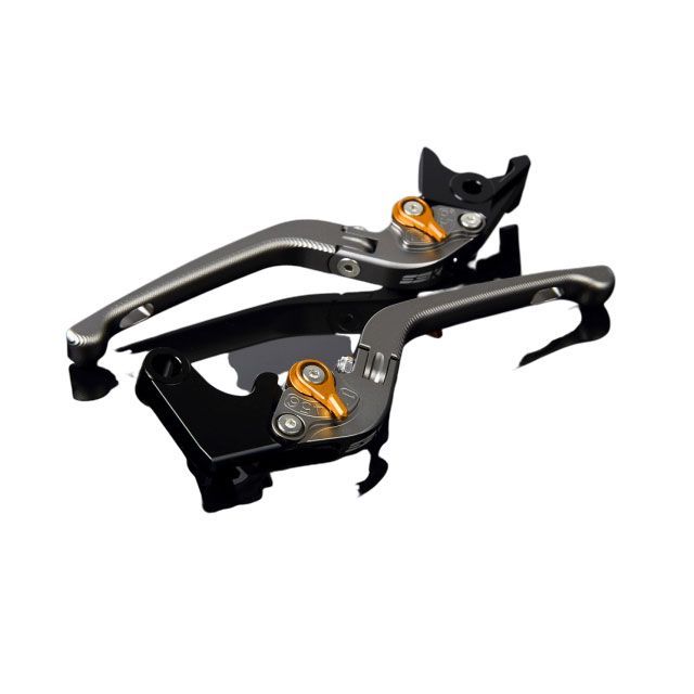 SPEEDRA アルミビレットアジャストレバーセット 3D可倒式（レバー本体：マットチタン） アジャスター マットゴールド SPEEDRA