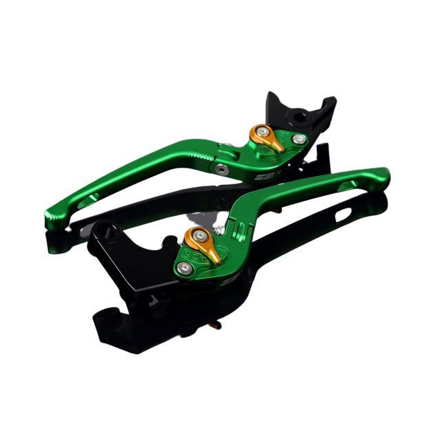 SPEEDRA アルミビレットアジャストレバーセット 3D可倒式（レバー本体：マットグリーン） アジャスター マットゴールド SPEEDRA