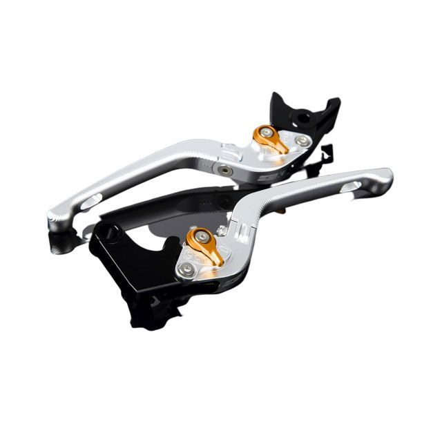 SPEEDRA YZF-R1 アルミビレットアジャストレバーセット 3D可倒式（レバー本体：マットシルバー） アジャスター マットゴールド SPEE…