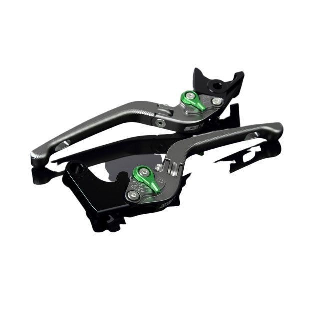 SPEEDRA YZF-R1 アルミビレットアジャストレバーセット 3D可倒式（レバー本体：マットチタン） アジャスター：マットグリーン SPEED…の通販は