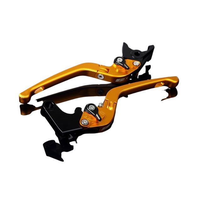 SPEEDRA アルミビレットアジャストレバーセット 3D可倒式（レバー本体：マットゴールド） アジャスター マットブラック SPEEDRA
