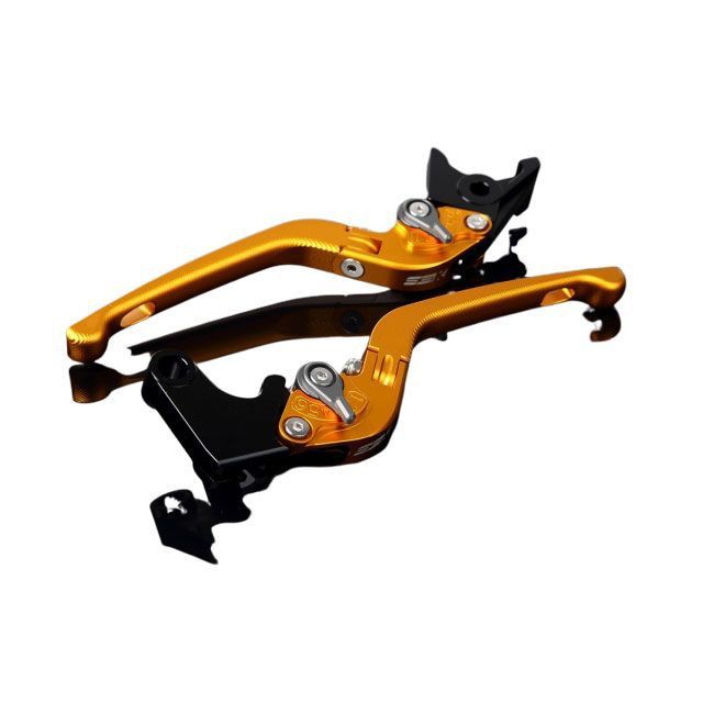 SPEEDRA デイトナ675 スピードトリプル ストリートトリプルR アルミビレットアジャストレバーセット 3D可倒式（レバー本体：マットゴールの通販は