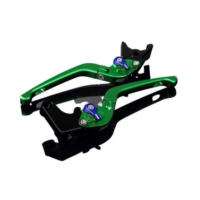 SPEEDRA アルミビレットアジャストレバーセット 3D可倒式（レバー本体：マットグリーン） アジャスター マットブルー SPEEDRA