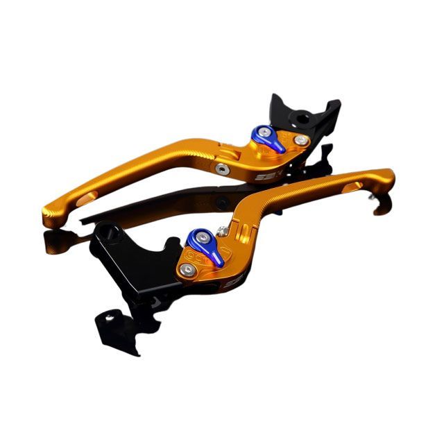 SPEEDRA RSV4 R/Factory アルミビレットアジャストレバーセット 3D可倒式（レバー本体：マットゴールド） アジャスター マットブ…