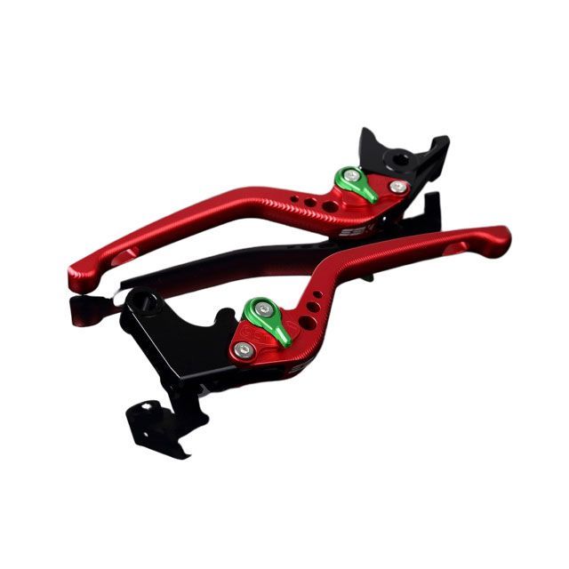 SPEEDRA アルミビレットアジャストレバーセット 3Dロング（レバー本体：マットレッド） アジャスター：マットグリーン SPEEDRA バイクの通販は