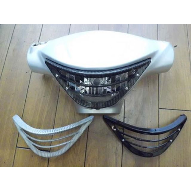 油漢 アドレスV125S V125S ヘッドライトルーバー（黒ゲル） yukan バイクの通販は