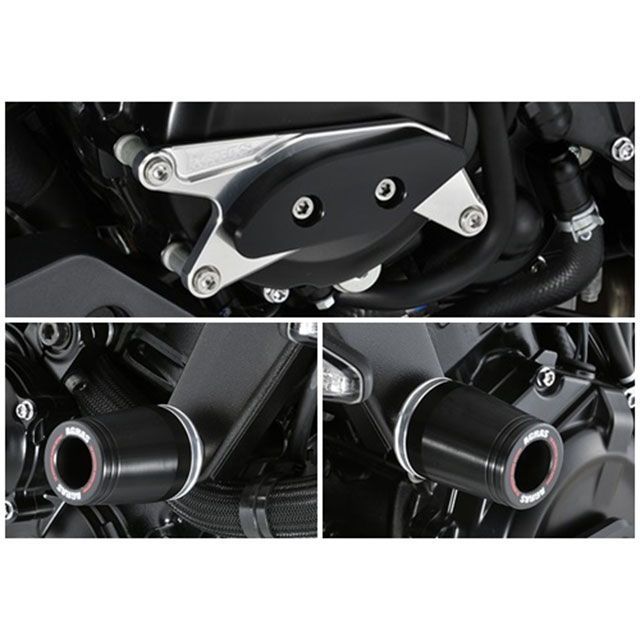 アグラス GSX-S1000 KATANA レーシングスライダー 3点セット フレームφ50（左右）＋ジェネレーターA カラー ジュラコン/ブラック…