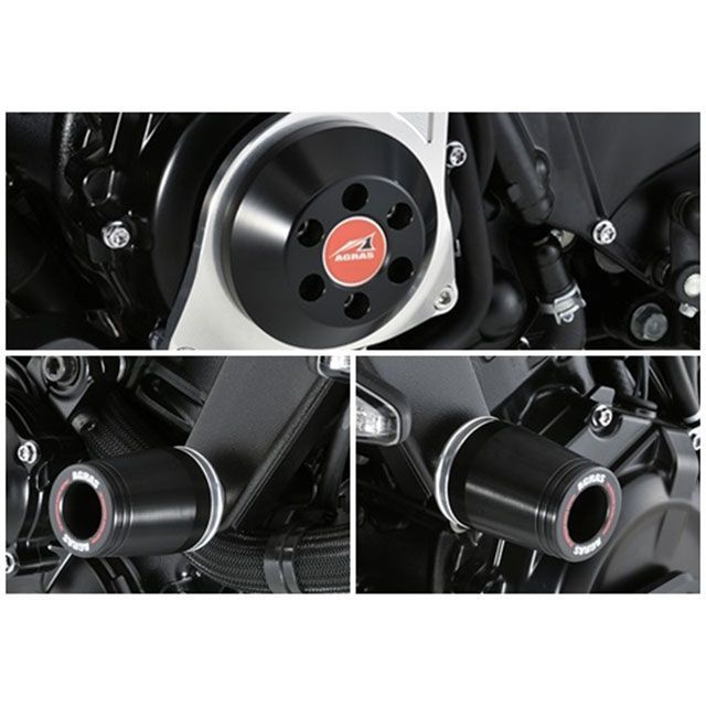 アグラス GSX-S1000 KATANA レーシングスライダー 3点セット フレームφ50＋ジェネレーターC カラー ジュラコン/ホワイト タイプ…