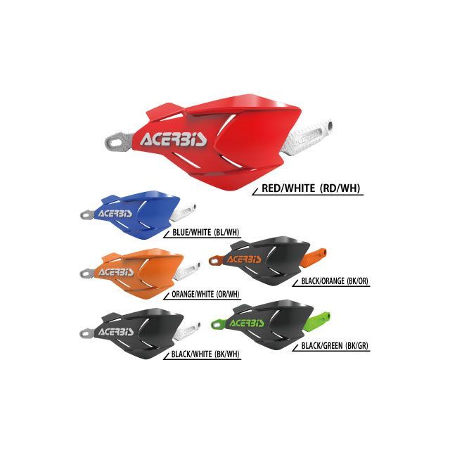 アチェルビス 汎用 AC-22397 X-FACTORYハンドガード（ブラック×ホワイト） ACERBIS