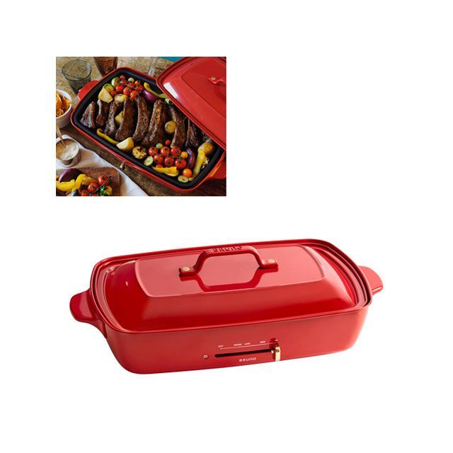 ブルーノ ホットプレート グランデサイズ レッド 新品】BRUNO ホット