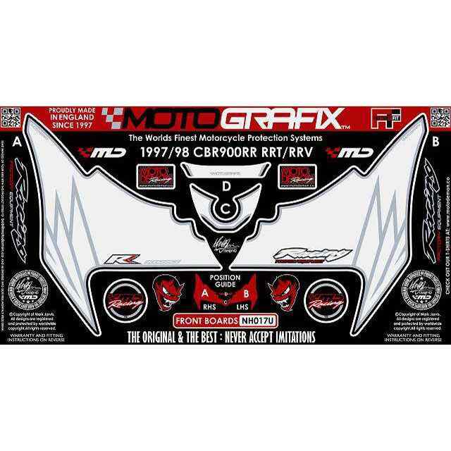 モトグラフィックス CBR900RR RRT-RRV ボディパッド Front ホンダ タイプ NH017U MOTOGRAFIX バイク