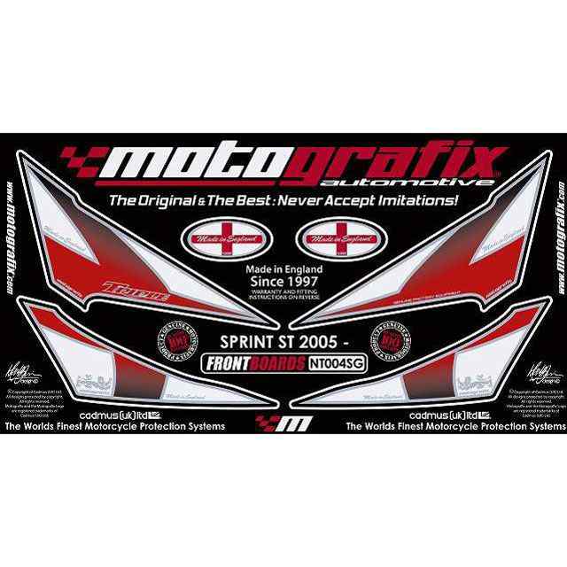 モトグラフィックス Sprint ST ボディパッド Front トライアンフ タイプ NT004SG MOTOGRAFIX バイク