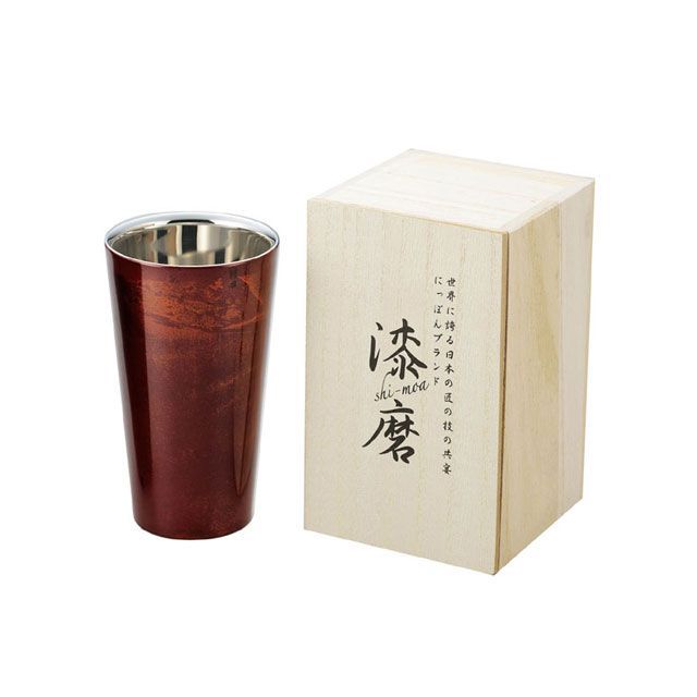 漆磨 SCW-L502 漆磨 2重ストレートカップ 赤漆 Shi-Moa