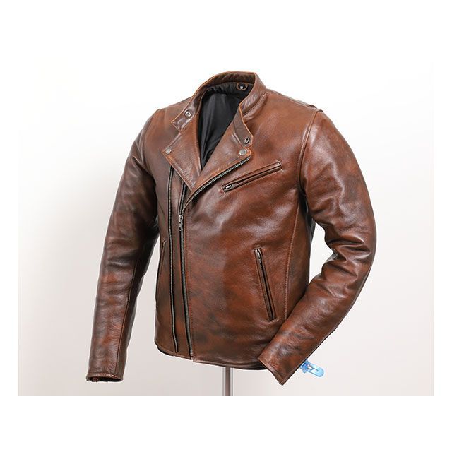 デグナー 2019-2020秋冬モデル 19WJ-14 カウレザーダブルジャケット（ブラウン） サイズ 3XL DEGNER