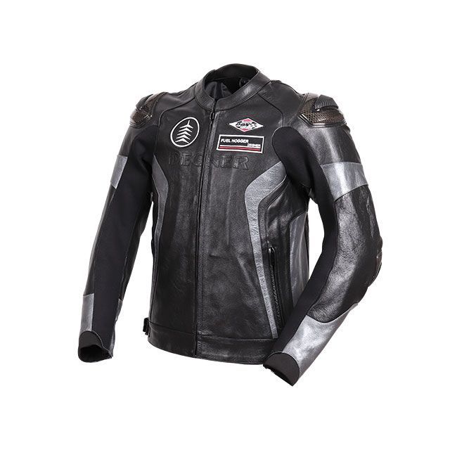 デグナー 2019-2020秋冬モデル 19WJ-19 レザーレーシングジャケット（ブラック/ガンメタ） サイズ M DEGNER バイクの通販は 49,500円