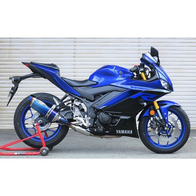 ビートジャパン YZF-R25/MT-25 NASSERT Evolution Type II フルエキゾーストマフラー（ブルーチタン） BEET_1