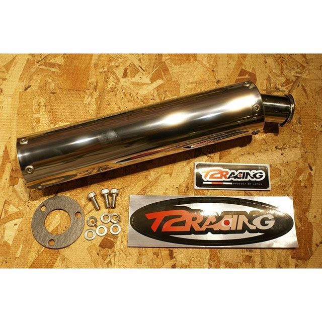 T2レーシング NSR250 ロングステンレスサイレンサー 逆三角形 ステッカー 楕円タイプ T2Racing バイクの通販は