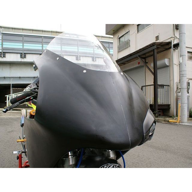 T2レーシング NSR250 フルカウル TYPE-1（復刻） ストリート黒ゲル＋ライトカーボン スクリーン スクリーンタイプ1 アッパーカウルステ…_11