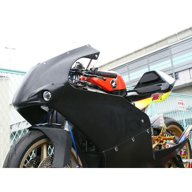 T2レーシング NSR250 フルカウル TYPE-1（復刻） ストリート黒ゲル＋ライトカーボン スクリーン ダブルバブルスクリーンタイプ2 アッパ…_6