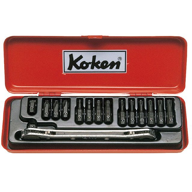 コーケン 1202 15点組 1/4HEX ラチェットスパナ・ビットセット ケース付 Ko-ken 11,051円