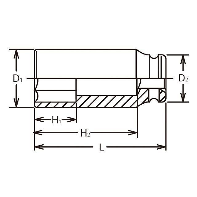 コーケン 18301M-70 1SQ インパクト6角ディープソケット 薄肉タイプ 70mm Ko-ken_1