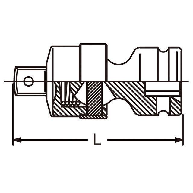 コーケン 17770 1.1/2SQ インパクトユニバーサルジョイント 全長200mm Ko-ken_1
