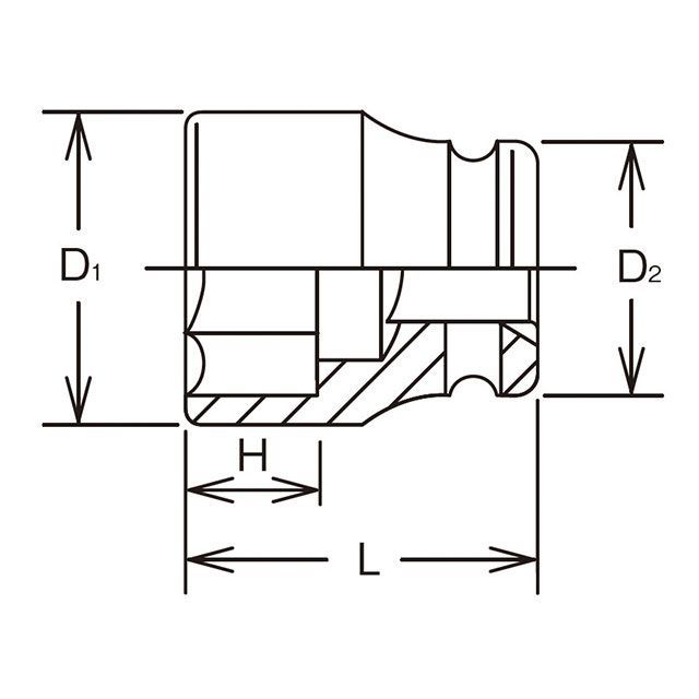 コーケン 19400A-3.3/4 2.1/2SQ インパクト6角ソケット インチサイズ 3.3/4” Ko-ken_1