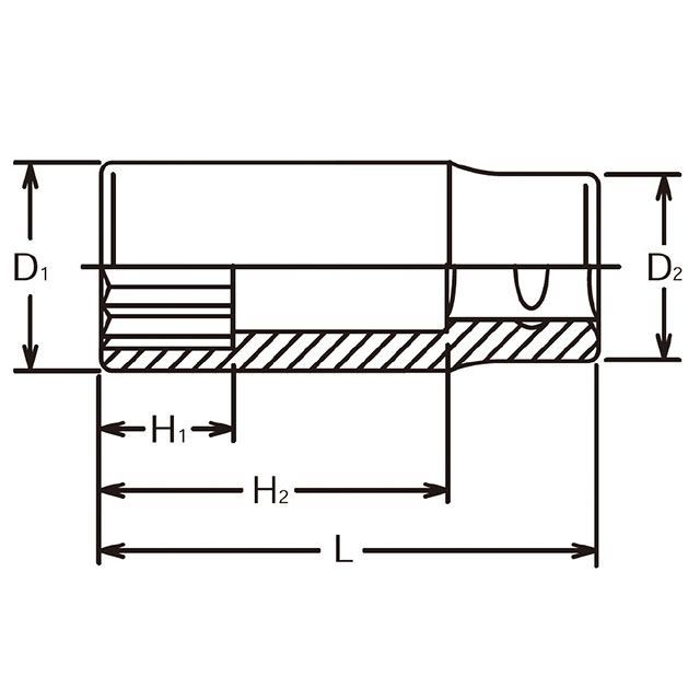 コーケン 6305M-48 3/4SQ 12角ディープソケット 48粍 Ko-ken