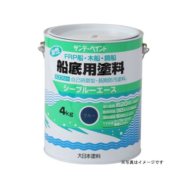 サンデーペイント シーブルーエース油性船底塗料 レッド 4K sundaypaint
