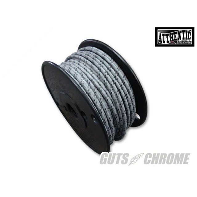 ガッツクローム クロスカバーワイヤー16ゲージ 灰X黒 1ロール GUTS CHROME バイクの通販は