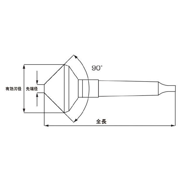 プロチ PRC-90800M カウンターシンク 90°80.0 HSS MT PROCHI バイク 車 自動車 自転車の通販は