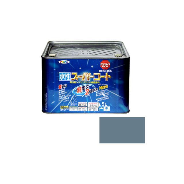 アサヒペン 水性スーパーコート 5L（ブルーグレー） asahipen 日用品の通販は 8,791円
