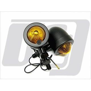 ガッツクローム Harley-Davidson スモール バレットウィンカーSETブラック GUTS CHROME バイクの通販は 5,379円