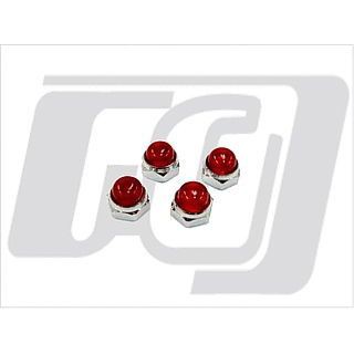 Vツイン ショベルヘッド用 ロッカーシャフトエンドキャップ（赤） V-TWIN バイクの通販は 5,691円