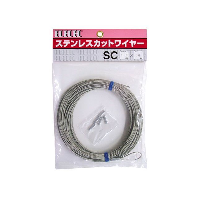 スリーエッチ SC2X50 ステンレス カットワイヤー 2.0X50M HHH 日用品の通販は