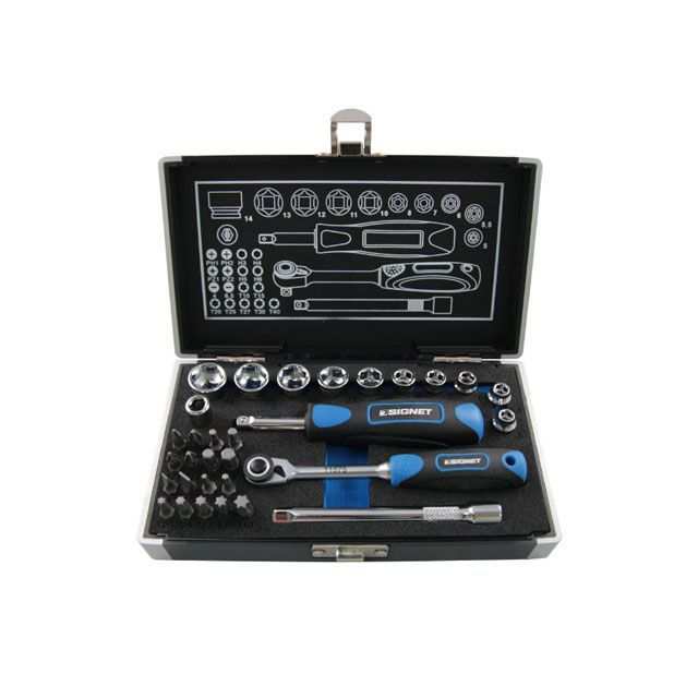 シグネット 11121 1/4DR 31PC ショートソケット＆ビットセット（6角） SIGNET バイク 車 自動車 自転車の通販は