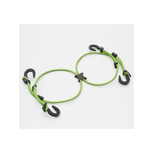 デイトナ ストレッチコード＆フック エックス（1000mm×2） ライム