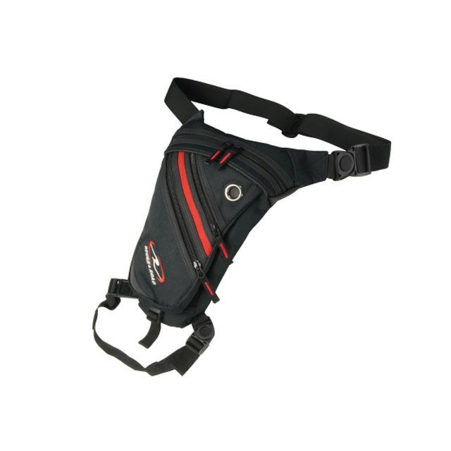 ラフ＆ロード RR5669 ホルスターウエストバッグ カラー ブラック×レッド Rough&Road