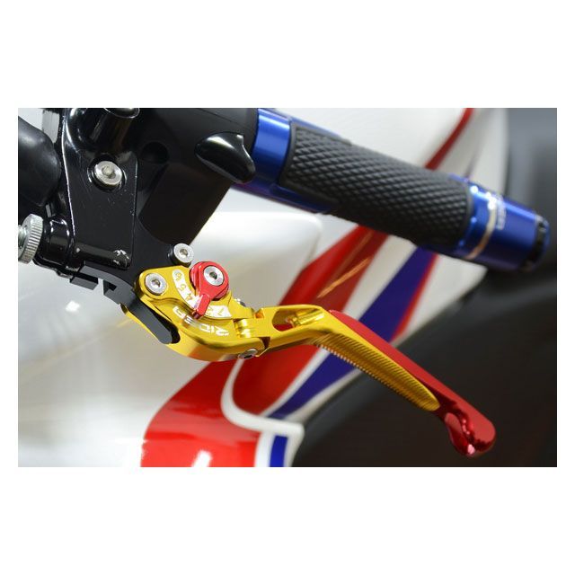 リデア 390 DUKE 可倒スライド延長式アジャストクラッチレバー（チタン） アジャスト レッド エクステンション ゴールド RIDEA