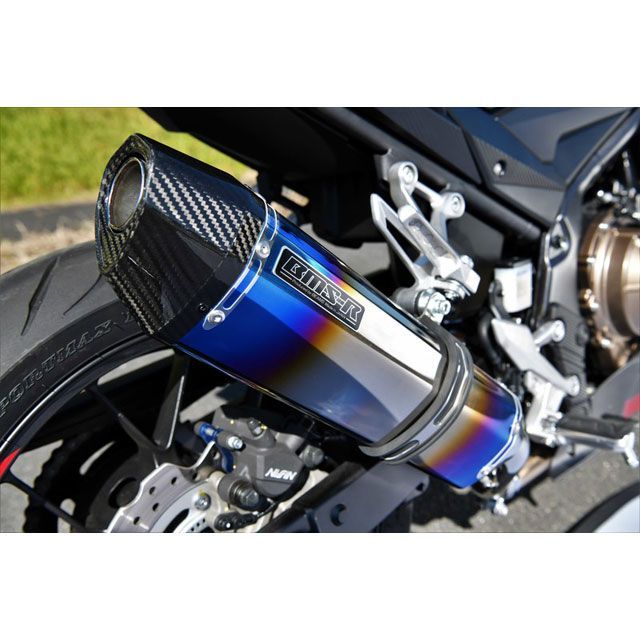 BMS CBR400R CORSA-EVO II スリップオンマフラー ヒートチタン 政府
