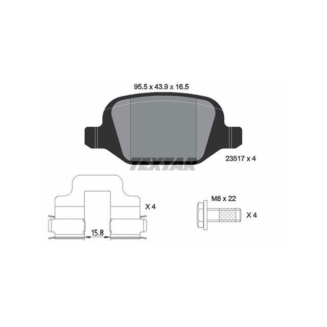テクスター 2351703 ブレーキパッド TEXTAR 車 自動車の通販は 8,021円