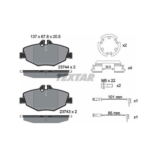 テクスター 2374381 ブレーキパッド TEXTAR 車 自動車の通販は