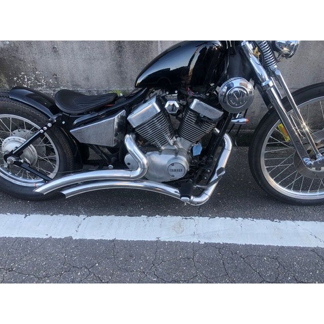 部品屋K&W ビラーゴ用 ベントマフラー ステンレス製 K&W バイク