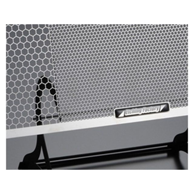 エッチングファクトリー プロトラウンドラジエーター用コアガード（レーシングコア用） カラー 青エンブレム ETCHING FACTORY バイクの通販は