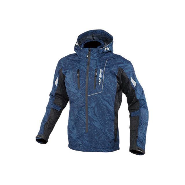 コミネ 2020春夏モデル JK-112 プロテクトハーフメッシュパーカ-ゲンリ（ネイビーマーブル） サイズ S KOMINE