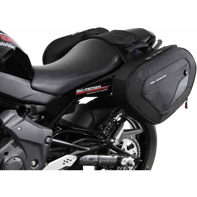 SWモテック ER-6f ER-6n BLAZE サドルバッグセット -ブラック/グレー- Kawasaki ER-6n/ER-6f（09-11）.…