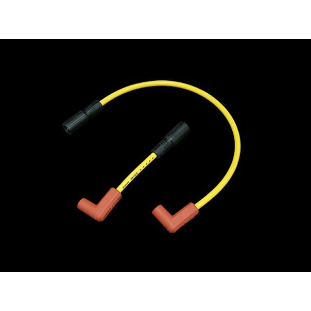 アクセル ソフテイル プラグコード 8mmスパイラルコア 00y-ソフテイル用 コード部 黄 ACCEL バイクの通販は